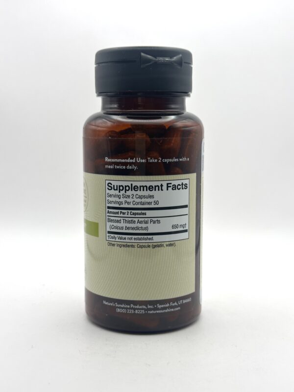 Nature's Sunshine - Blessed Thistle - 100 Capsules - Image 2