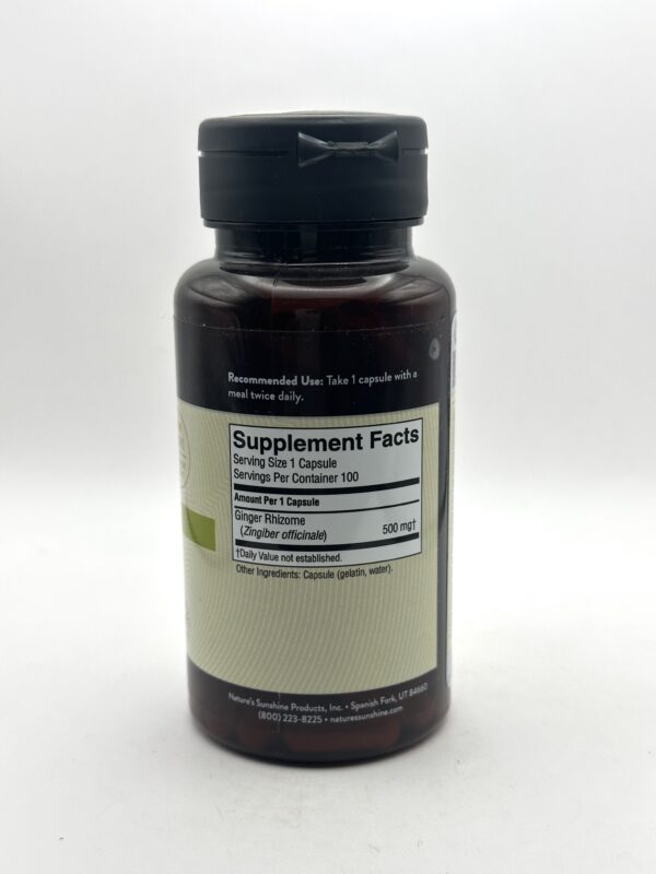 Nature's Sunshine - Ginger - 100 Capsules - Image 2