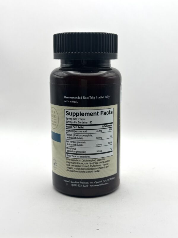Nature's Sunshine - Chelated Iron - 180 Tablets - Image 2