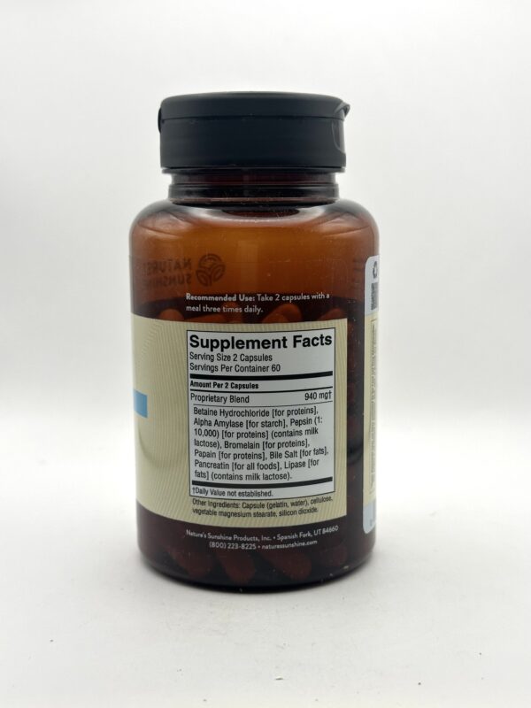 Nature's Sunshine - Food Enzymes - 120 Capsules - Image 2