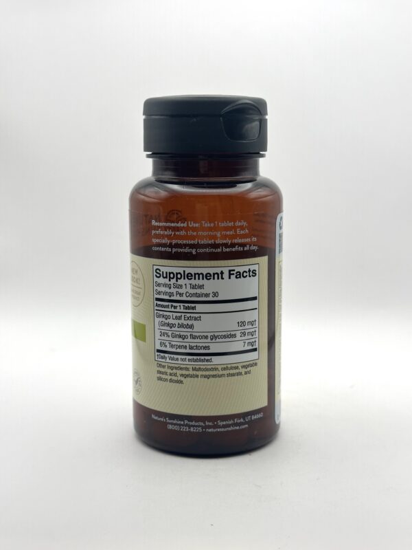 Nature's Sunshine - Ginkgo Biloba Extract - 30 Tablets - Image 2