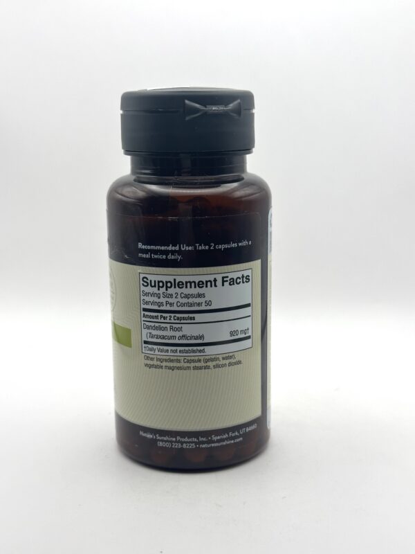 Nature's Sunshine - Dandelion - 100 Capsules - Image 2