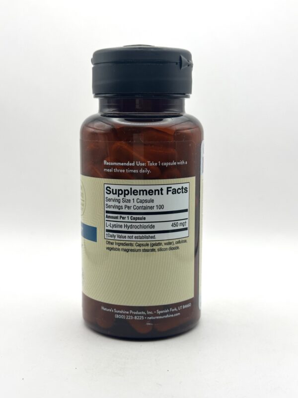 Nature's Sunshine - L-Lysine - 100 Capsules - Image 2