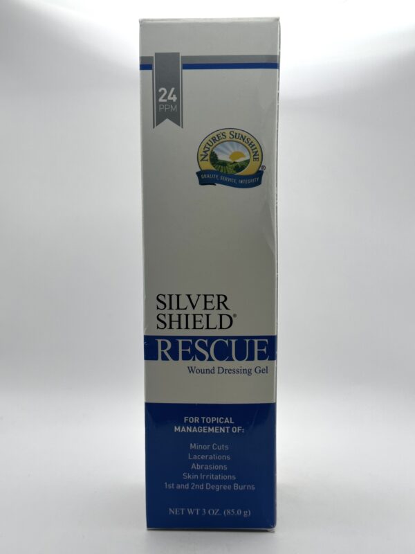 Nature's Sunshine - Silver Shield Rescue Gel - 24 PPM - 1 & 3 oz.