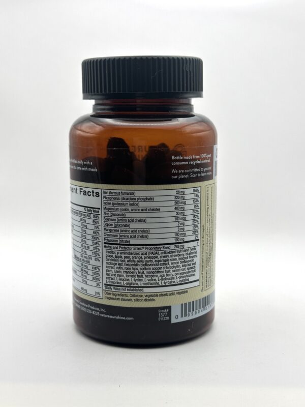Nature's Sunshine - Super Supplement w/Iron - 120 Tablets - Image 3