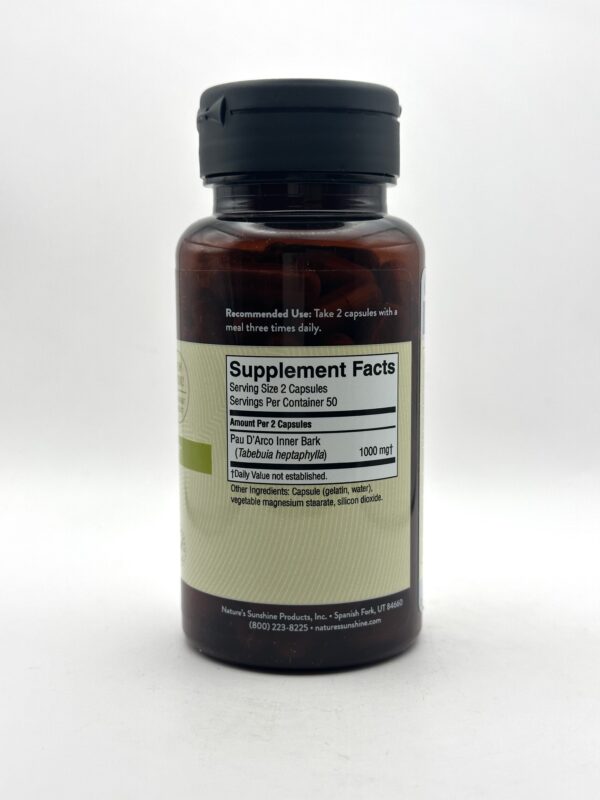 Nature's Sunshine - Pau D'Arco - 100 Capsules - Image 2