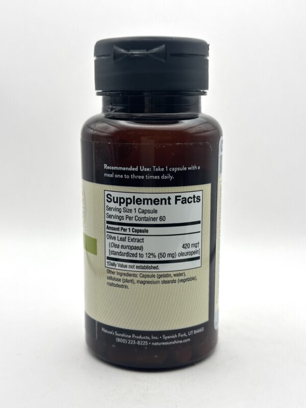 Nature's Sunshine - Olive Leaf Extract - 60 Capsules - Image 2