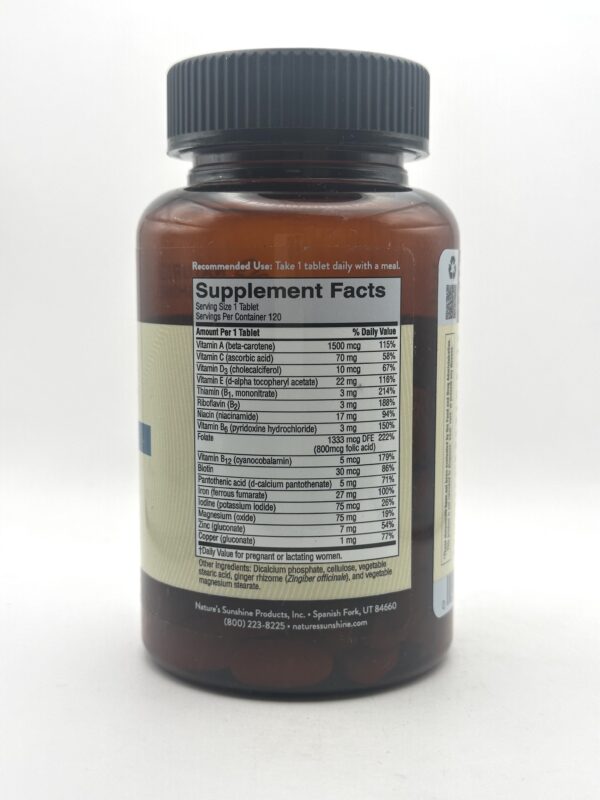 Nature's Sunshine - Nature's Prenatal - 120 Tablets - Image 2