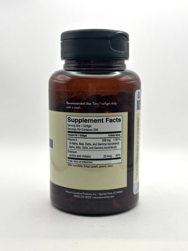 Nature's Sunshine - Vitamin E Complete w/Selenium - 60 & 200 Softgels - Image 2