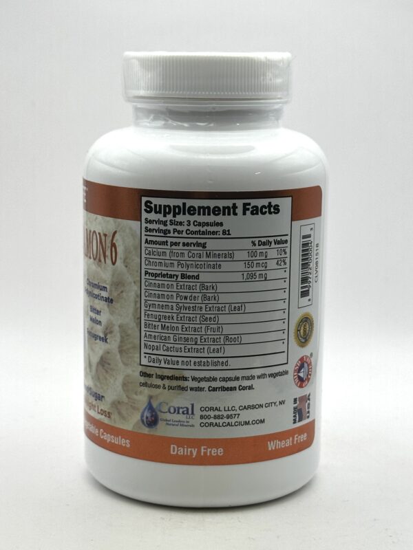 EcoSafe - Coral Cinnamon 6 - 243 Capsules (1/2 price EXP 6/2024) (Discontinued Item) - Image 2
