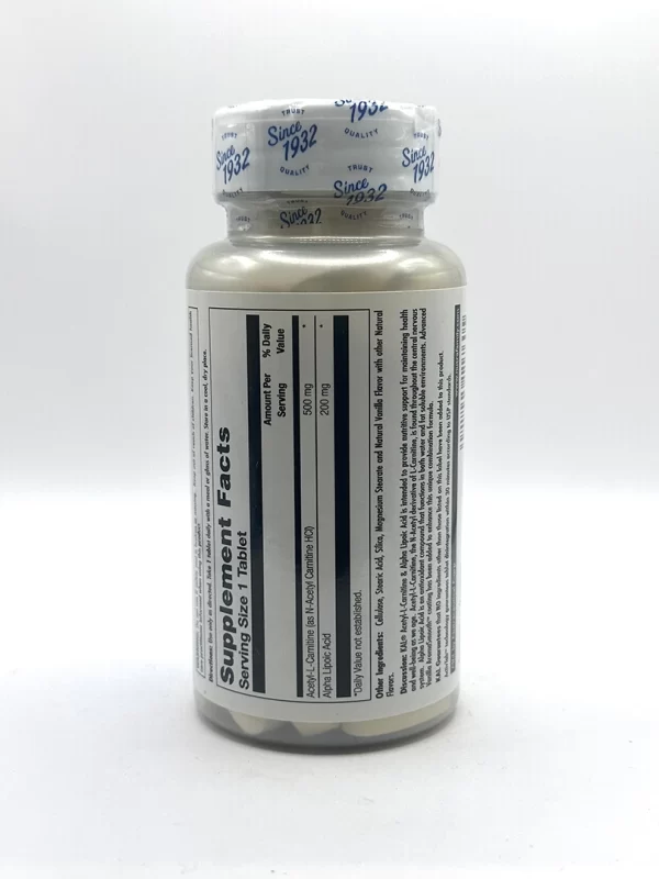 Kal - Acetyl L-Carnitine + ALA - 60 Tablets - Image 2