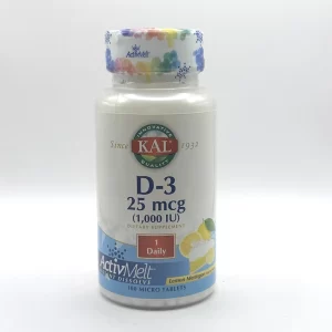 Kal - Vit. D3, 1000 IU - 100 Lozenges (lemon Meringue)