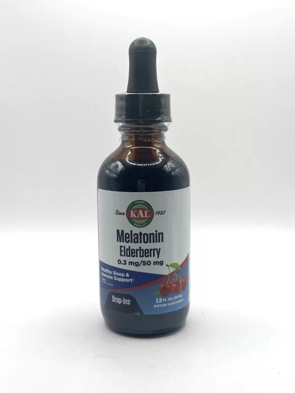 Kal - Melatonin Elderberry Drops, Cherry Flavor - 2 fl.oz.