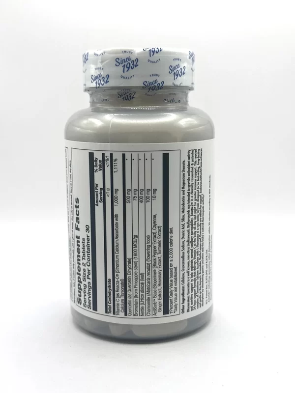 Kal - Quercetin, Reacta-C, Bromelain - 60 Tablets - Image 2