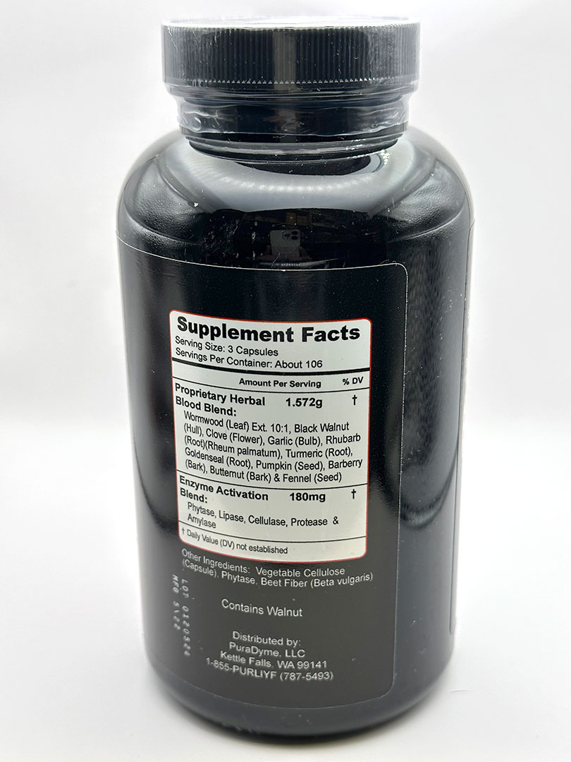 PuraDyme Herbal Blood 320 Capsules G&W Herbs