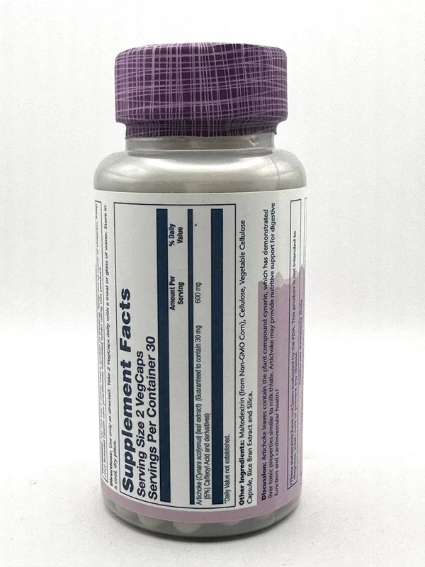 Solaray - Artichoke Extract 60 VegCaps - Image 2
