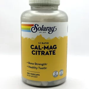 Solaray - Cal-Mag Citrate, 1:1 ratio 90 & 180 VegCaps