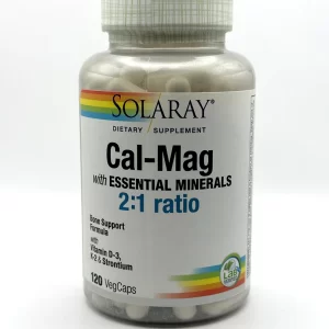 Solaray - Cal-Mag w/Minerals, 2:1 ratio 120 VegCaps