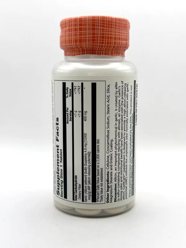 Solaray - GarliCare, 12,000 mcg 60 Capsules - Image 2