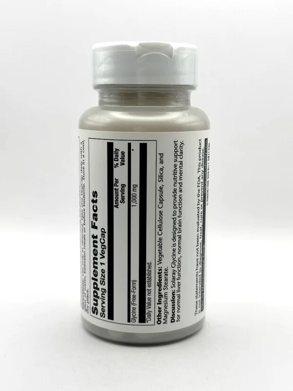 Solaray - Glycine, 1000mg 60 VegCaps - Image 2