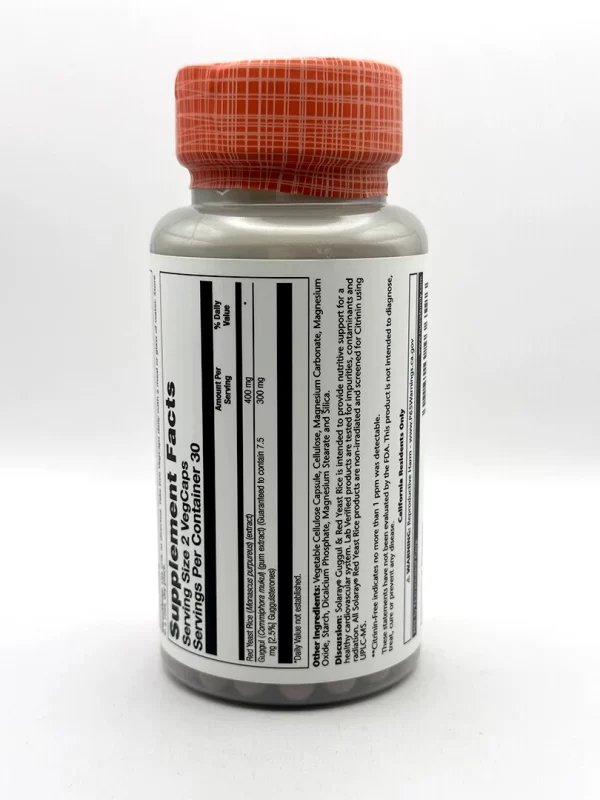 Solaray Guggul Red Yeast Rice 60 Capsules G&W Herbs