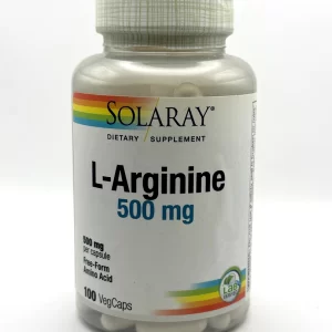 Solaray - L-Arginine, 500 mg 100 VegCaps