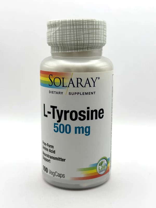 Solaray - L-Tyrosine, 500 mg 100 VegCaps