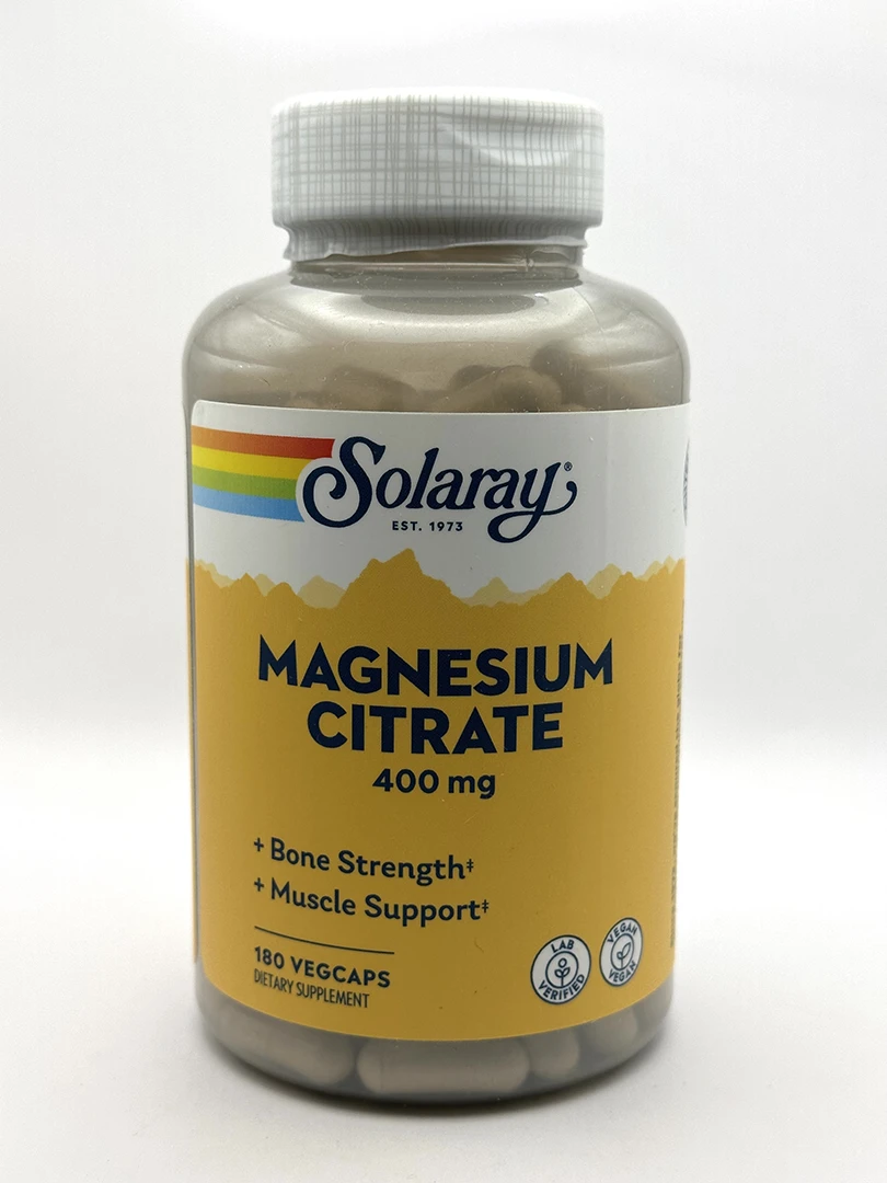 Solaray - Magnesium Citrate - 180 Capsules - G&W Herbs