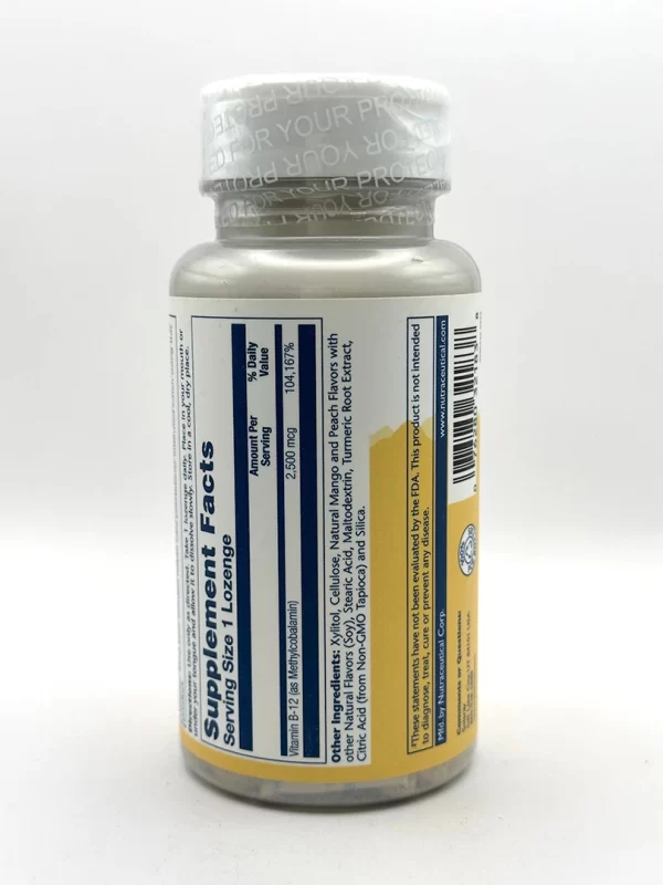 Solaray - Methyl B-12, Mango Peach 2500mcg 60 Count - Image 2