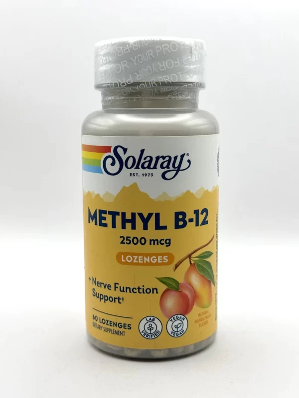 Solaray - Methyl B-12, Mango Peach 2500mcg 60 Count