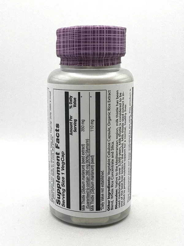 Solaray - Milk Thistle Seed Extract, One Daily 60 VegCaps - Image 2