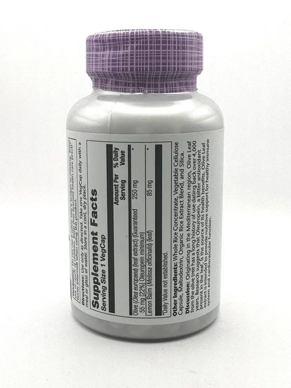 Solaray - Olive Leaf Extract, 22% 120 VegCaps - Image 2