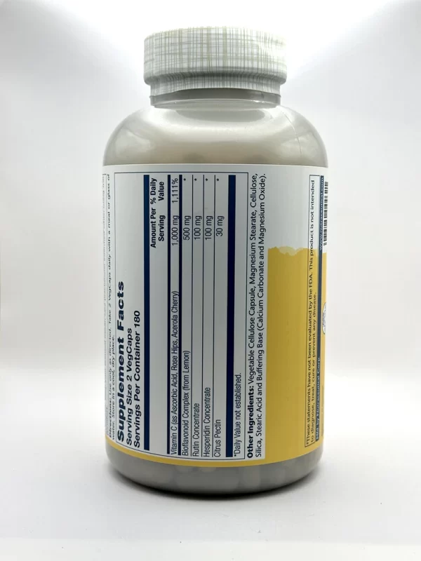 Solaray - Super Bio, Vitamin C, Buffered, TR 100, 250, & 240 VegCaps - Image 2