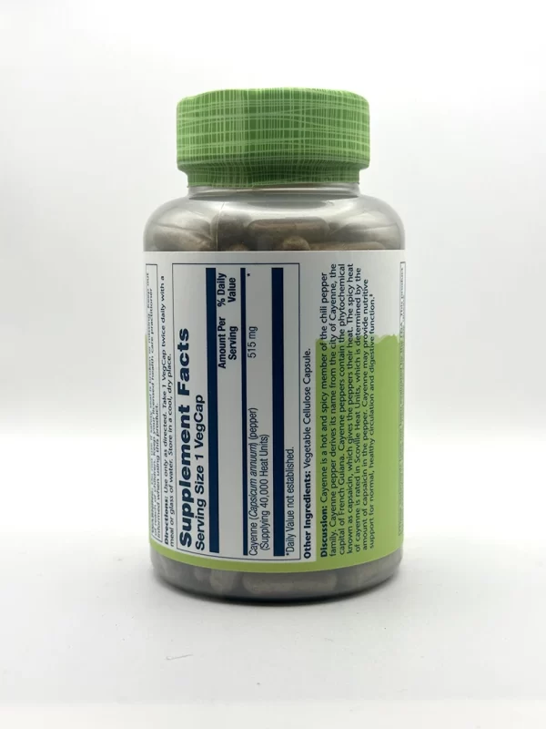 Solaray - Cayenne Pepper 40,000 HU - 180 VegCaps - Image 2