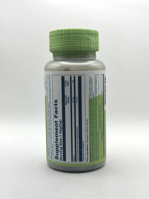Solaray - Spirulina - 100 Capsules - Image 2