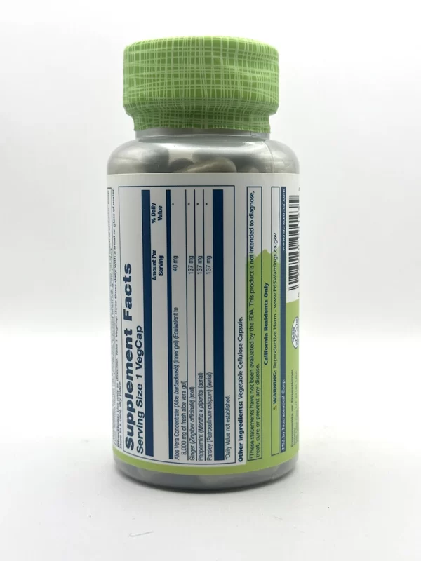 Solaray - Aloe Vera Gel, Super 100 VegCaps - Image 2