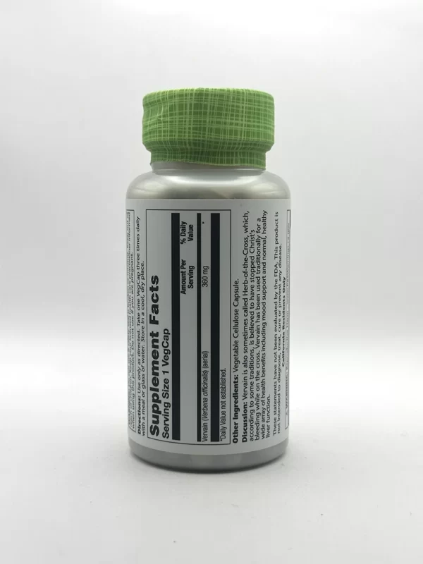 Solaray - Vervain - 100 Capsules - Image 2