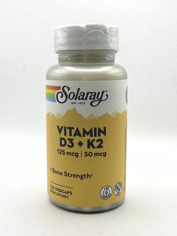 Solaray - Vitamin D3 & K2 120 VegCaps