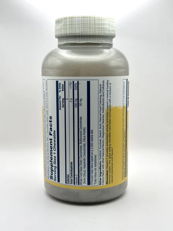 Solaray - Vitamin C, 500 mg(cherry) 100 Chewable Tablets - Image 2