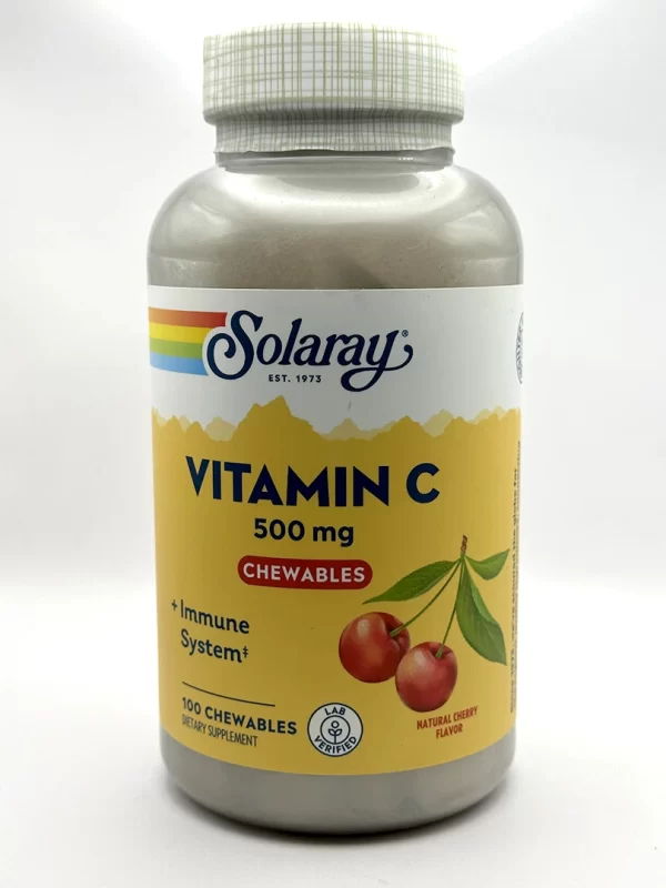 Solaray - Vitamin C, 500 mg(cherry) 100 Chewable Tablets
