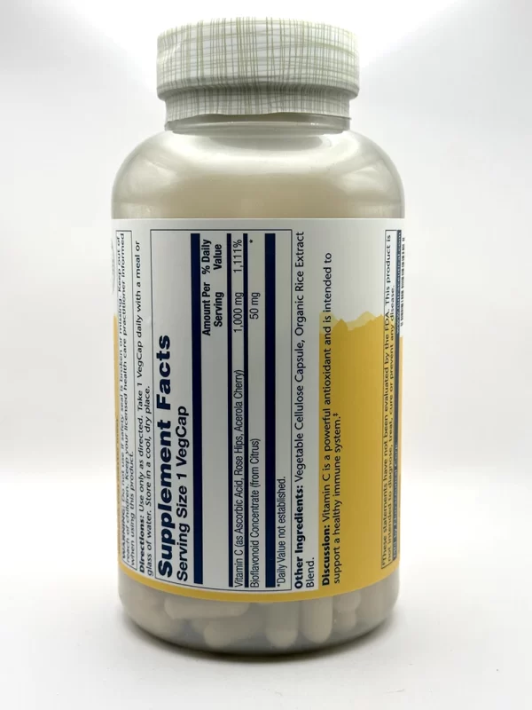 Solaray - Vitamin C w/Bioflavonoids, 1000 mg 100 & 250 VegCaps - Image 2