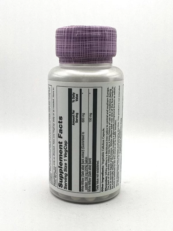 Solaray - White Willow Extract 60 VegCaps - Image 2