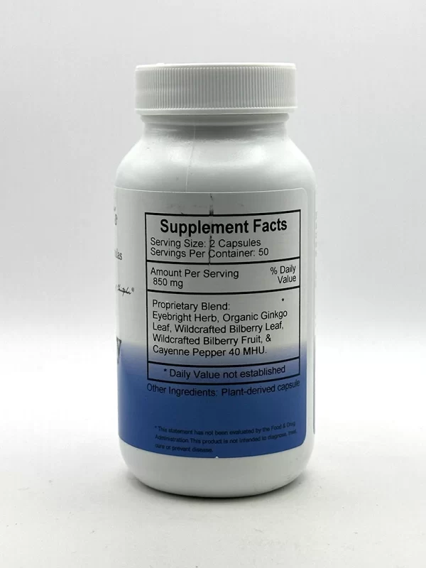 Wholistic Botanicals - Bilberry Eye - 100 VegCaps - Image 2