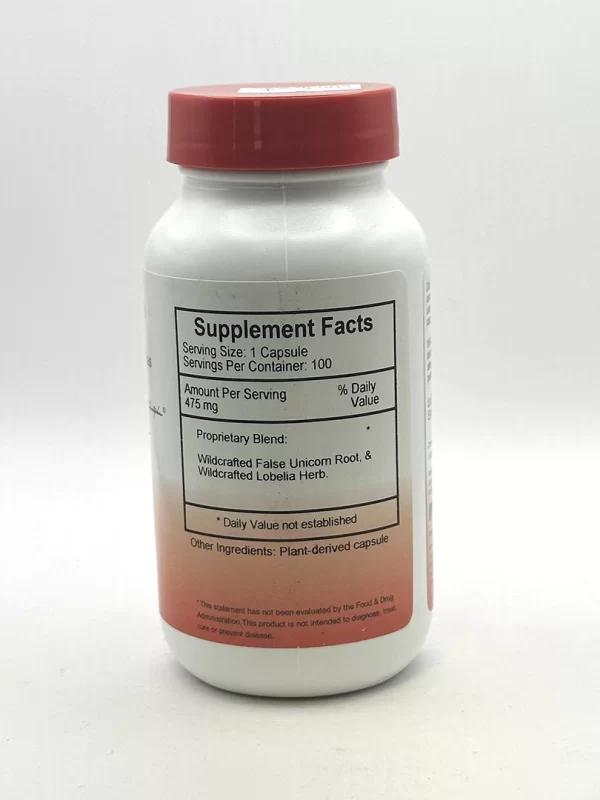 Wholistic Botanicals - False Unicorn & Lobelia - 100 VegCaps - Image 2