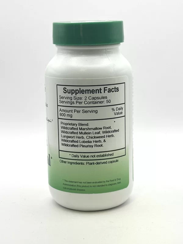 Wholistic Botanicals - Lung & Bronchial - 100 VegCaps - Image 2