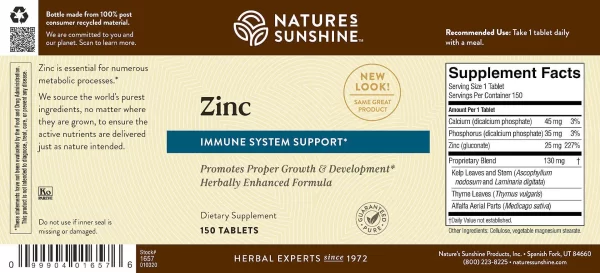 Nature's Sunshine - Zinc - Image 2