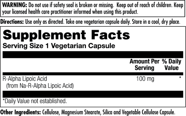 Kal - Alpha Lipoic Acid, R-Lipoic - 60 Capsules - Image 2